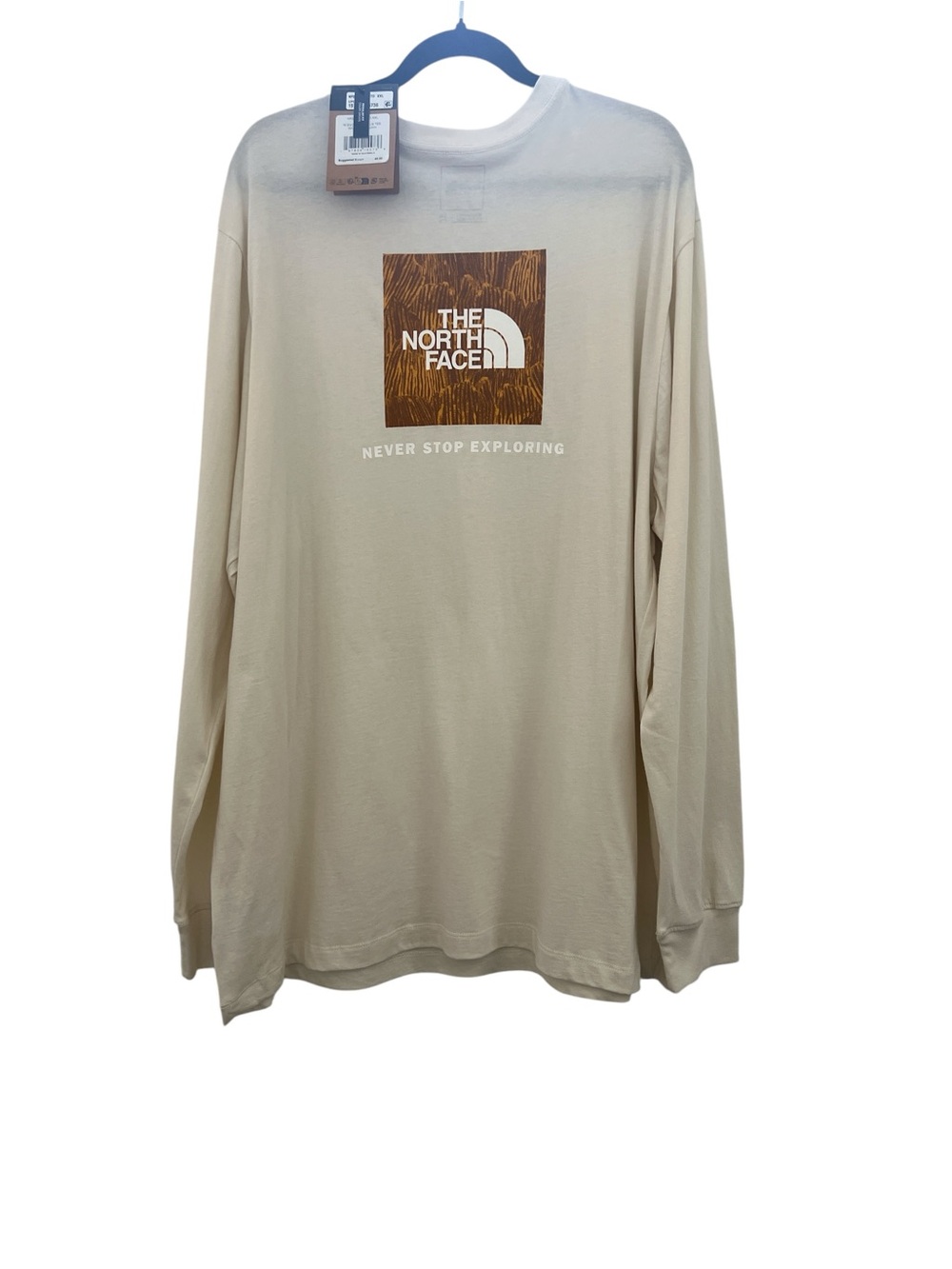 The North Face Men’s XXL Long Sleeve Graphic Shirt Cream NWT - Picture 6 of 8